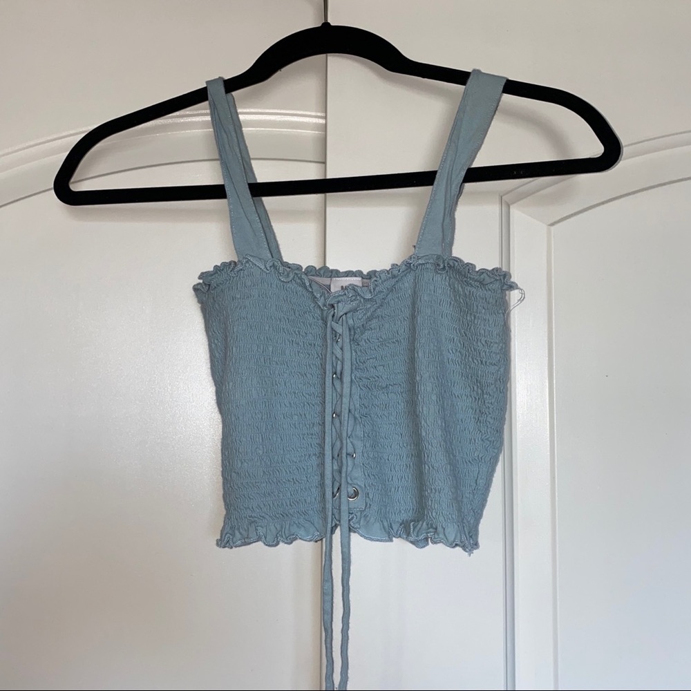 Baby blue crop top
